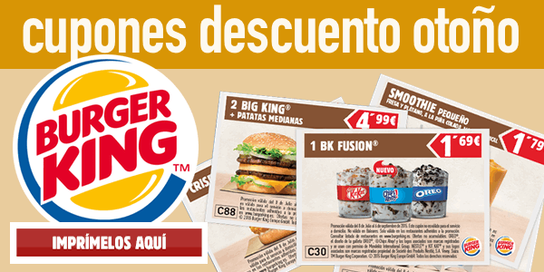 Cupones descuento burger king 2016